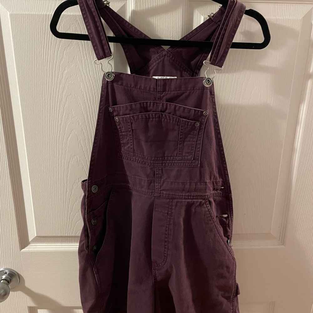 Purple overalls